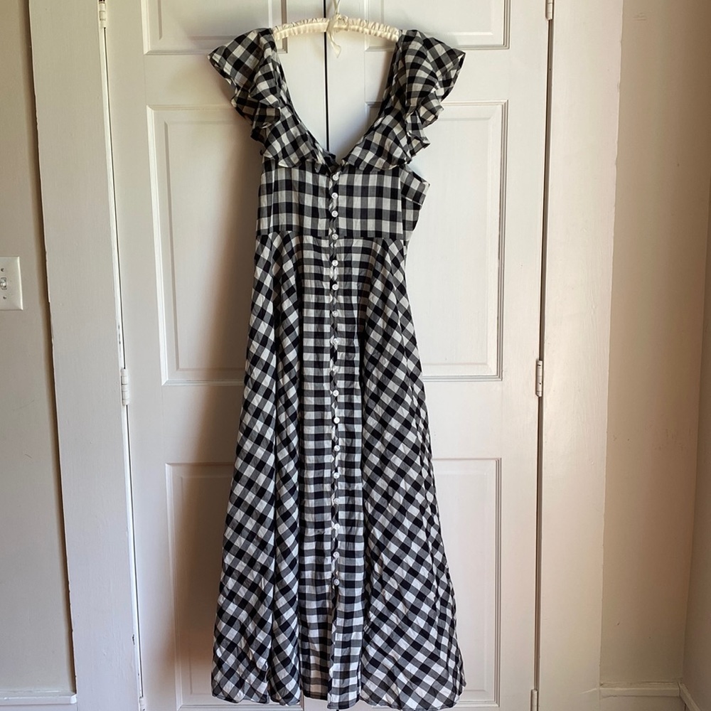 Checkered J. Crew maxi dress